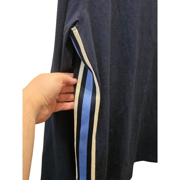 Lauren Ralph Lauren Navy Half-Zip Sporty Pullover Striped Seams Size Large NWT - Picture 7 of 8